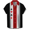Lzzidou Camicia Hawaiana Vintage Anni '50 Rockabilly a Maniche Corte con Bottoni, da Uomo