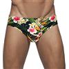 YAOTT Costume da Bagno Uomo con Pad Rimovibile Swimming Brief Slip da Bagno Parigamba da Bagno Pantaloni Corti Elastico a Vita Bassa Stampa Costume Slip Uomini per Nuoto Spiaggia Mare Piscina