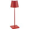 Zafferano Poldina Pro Lampada da Tavolo Rossa H38 cm
