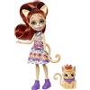 Enchantimals Taria e Cuddler Bambola con Animali Gatto, Giocattolo per Ragazze e Ragazzi +4 anni (Mattel HHB91)