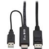 TRIPP LITE Eaton P567-01M-4K6 - Adattatore HDMI a DisplayPort 4K a 60hz | Cavo di prolunga attivo da 1 m / 3.3ft, maschio-maschio, Plug and Play, alimentazione USB, nero, HDMI 1.4 / DisplayPort 1.2