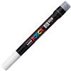 POSCA 181601 - Pennarello POSCA con punta pennello, bianco | Pennarello con inchiostro a base d'acqua a pigmenti, punta a pennello flessibile da 1 a 10 mm, per quasi tutte le superfici