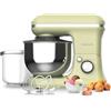 Cecotec Frullatore Impastatore Cecomixer Merengue 5L 1200 Ice-Cream Verde. 1200 W, 5 Funzioni, Ciotola in Acciaio da 5 L e Accessori per Sbattere e Impastare, Include Funzione per Fare il Gelato