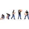 5 Pezzi Figurine in Scala 1:64 Dipinto a Mano Mini Figure Diorama Realistiche