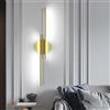 Mckalen LED Applique da Parete Interno 60CM 24W Oro Lampada da Parete 6500K | 24W 2700LM Oro Moderno Lampada a Muro in Acrilico per Camera da Letto Lampada Soggiorno Scale Corridoio, Bianco Freddo 6500K