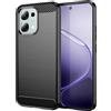 BCASE CUSTODIA B-CASE TPU SILICONE COVER CASE PER OPPO A6 PRO 4G - 5G CARBON METAL BLACK