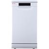 EVVO Lavastoviglie stretta, larghezza 45 cm, capacità di 10 posate, programma rapido 30 minuti, programma medio carico, vassoio superiore regolabile, 8 programmi, modello D3 Slim, finitura bianca