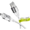 goobay Cavo adattatore da USB-C 3.1 a RJ45 CAT 6 Slim/cavo adattatore/connessione internet cablata stabile con router/switch di rete/adattatore USB a RJ45 / 2 Gbps / 2 metri/bianco / 74387