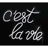 Ad Trend Insegna Luminosa Neon LED C'est La Vie 40x33 cm - Decorazione Luminosa da Parete per Camera, Locali e Casa