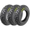 ECOVELO' 3 PNEUMATICI 3.50-10 COPERTONI TASSELLATI TUBELESS GOMME RINFORZATE X APE PIAGGIO VESPA PX 125 150 200 PRIMAVERA