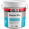 San Marco Idropittura traspirante Maestro plus San Marco ad alta copertura per interni (Secchio 4 o 14 Litri), 4 litri