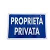 Dakota Cartello Dakota 20x30 cm PROPRIETA' PRIVATA bianco e blu