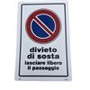 Dakota Cartello Dakota 20x30 cm DIVIETO DI SOSTA colore bianco, blu, nero e rosso