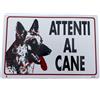 Dakota Cartello Dakota 20x30 cm ATTENTI AL CANE colore bianco, nero e rosso