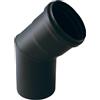 An Camini Gomito 45° DN 80 AN FIRE FE Nero Opaco