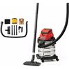Einhell aspiratore solidi/liquidi a batteria TC-VC 18/20 Li S-Solo aspirazione 80mbar, serbatoio inox 20lt