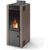 CS Thermos Stufa Isabel CS Thermos a pellet con bruciatore semi-autopulente, Metallo Tortora, a fumi posteriore/superiore, 8,9kW