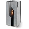 CS Thermos Stufa Sirmione 12 CS Thermos a pellet con bruciatore autopulente, Pietra Ollare, a fumi posteriore/superiore, 13,2kW