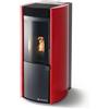 CS Thermos Stufa Garda 9 Stagna CS Thermos a pellet, Metallo Rosso, a fumi posteriore/superiore, 10,1kW