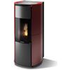 CS Thermos Stufa Arianna 10 Plus Stagna CS Thermos a pellet, Ceramica Bordeaux, a fumi posteriore/superiore, 10,8kW