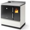 CS Thermos Stufa Morgana SX CS Thermos a legna, Metallo Avorio, Uscita fumi superiore, 7,0kW
