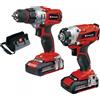 Einhell kit utensili TE-TK 18/1 Li Kit (CD+CI) con trapano e avvitatore ad impulsi in borsa