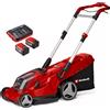 Einhell rasaerba a batteria Rasarro 36/42 in kit con 2 batterie da 5,2Ah e caricabatteria