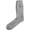 Polo Ralph Lauren Calzini grigi a trecce con pony - 9/11 - 39/41 ANDOVERHEATH - POLO RALPH LAUREN 15920650106 - C - M002