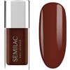Semilac Smalto per unghie 124 Chestnut marrone chiaro, 9 ml, asciugatura | marrone chiaro lattiginato, copre in uno strato, tenuta fino a 8 giorni