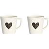Simple Day set 2 tazzine caffe cuore grigio 100 ml cod.10010590