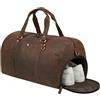 STILORD Ventura Borsa da Viaggio in Pelle Uomo Grande 40L Weekender con Scomparto Scarpe Bagaglio Duffle Bag Vintage per Viaggi Palestra e Handbag Colore:zamora - marrone
