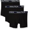 Nautica 3-Pack Classic Underwear Cotton Stretch Boxer Brief Boxer Corti Uomo (Pacco da 3)