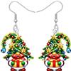 DALANE Orecchini a forma di gnomo natalizio in acrilico, ideali come regalo per le donne, divertenti biscotti di pan di zenzero, festival, albero di Natale, accessori per gioielli invernali