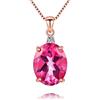 Uloveido Collana da donna in argento sterling 925 con pietre preziose (ametista, granato, citrino, topazio, zaffiro a scelta)