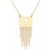 WANDA PLATA Collana Girocollo con Croce Cristiana in Argento di Legge 925 Placcato Oro 18 K, per Donna, Ragazza Giovane, Pendente Croce con Catena Regolabile 40 cm + 5 cm in Scatola Regalo.