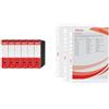 Esselte Set Esselte OXFORD G85 6x Registratore con Custodia, f.to Protocollo (23x33cm), Dorso 8 cm, Giallo, 6 pezzi, 390785160 + 100 Buste A4 trasparenti antiriflesso perforate, 395613000