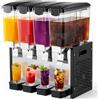 VEVOR Dispenser Bevande Fredde Commerciale 4 Serbatoi 4x10 L Acciaio Inox | Distributore da Banco, Temperatura di Raffreddamento da 7℃ a 12℃, Succhi di Frutta, Tè Freddo, Ristorante, Hotel, Catering