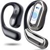 EUQQ Sports Cuffie Bluetooth 5.3, Open Ear Auricolari Clip Orecchio Cuffie Senza Fili con 4 HD Mics e 50 Ore di Riproduzione per Running Fitness Yoga, IPX7 Impermeabile, Nero (2025)