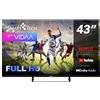 Smart Tech 43FV02V - Televisore 43 Smart TV VIDAA con risoluzione Full HD, 3X HDMI, 2X USB