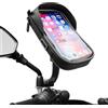 Crynvor 360° Rotazione Porta Cellulare Moto, Supporto Telefono Moto con Touch Screen, Porta Telefono Scooter con Visiera, Supporto Cellulare Scooter per 4.5-7 Pollici Smartphone(Nero)