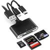 Bawanfa Plus Lettore Schede XD, Adattatore SD per iPhone, Adattatore Schede di Memoria SD/TF/XD 3 in 1 per Dispositivi Lightning/USB C/USB A, Lettore TF Card per iPhone 17/16/15/14, iPad, MacBook, Android, PC