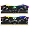 TEAMGROUP T-Force Delta RGB DDR5 Ram 32 GB (2 x 16 GB) 6400 MHz PC5-51200 CL38 modulo di memoria desktop RAM per chipset serie 600 700 XMP 3.0 Ready nero FF3D532G6400HC38JDC01