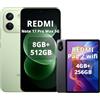Xiaomi Redmi Note 17 Pro Max 5G 8+512G verde con grigio Pad 2 WiFi 4+256G | Capacità della batteria da 9210 mAh, IP66/IP68, fotocamera da 50 MP, display AMOLED da 1,5 K da 6,83 pollici
