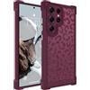Nuxiady Cover per Samsung Galaxy S24 Ultra Sottile Silicone Custodia Antiurto Case Aesthetic Motivo Disegni Antigraffio Bumper Cover per Galaxy S24 Ultra, Leopardo-Rosa