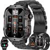 SGDDFIT 1,96'' AMOLED Smartwatch Uomo con Chiamate Bluetooth, 2024 Nuovo Orologio Fitness con 24/7 Monitor Temperatura Corporea Sonno e Cardiofrequenzimetro, SpO2, Orologio Sportivo 3ATM iOS Android (Nero)