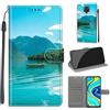 KENHONER Custodia per Xiaomi Redmi Note 9 Pro/Note 9S, Barca | Portafoglio Pelle PU, Magnetica, Resistente Agli Urti, Scomparto Carte Credito, Pieghevole, Flip Libro, Motivo