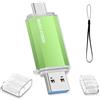 finewish Chiavetta USB Tipo C 512GB, 2 en 1 Pendrive USB 3.0 512 GB Mini USB C Flash Drive Penna USB 512 GB per PC/Tablet/Laptop/Smartphone con Tipo C (Verde)