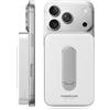 VONMÄHLEN Evergreen Mag con Kickstand - Power Bank Qi2 10000mAh Bianco | Compatibile con MagSafe, ricarica wireless da 15 W, USB-C da 20 W, base integrata, certificato Qi2, batteria LCO