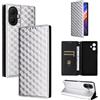 BELLA BEAR Custodia per TCL K70 5G, Cover per Cavalletto, Portafoglio con Magnetico, Custodia protettiva antiurto per TCL K70 5G-D'argento