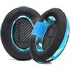 WC Freeze QC35 - Cuscinetti in gel per Bose QuietComfort 35 e 35ii | Da Wicked Cushions | Tessuto sportivo traspirante, extra spesso e più fresco più a lungo | Cyan Prism